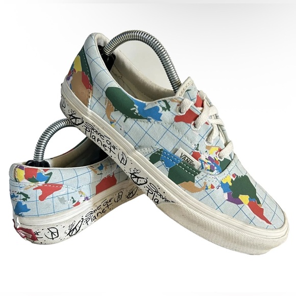 Vans Sz Women’s 6.5/ Men’s 5 Save Our Planet World Map Era LIMITED EDITION - Picture 1 of 10